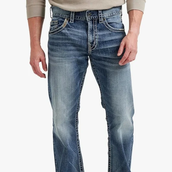 Silver Jeans Zac Relaxed Fit Denim Sraight Leg - Picture 2 of 4